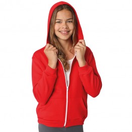 Blank Zipper Youth flex fleece zip hoodie American Apparel 278 GSM Hoodie
